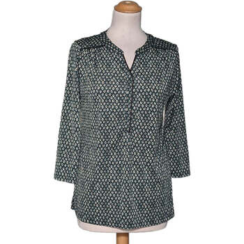 Vêtements Femme Square-Neck Puff-Sleeve Dress in Gingham Seersucker Armand Thiery blouse  36 - T1 - S Vert Vert