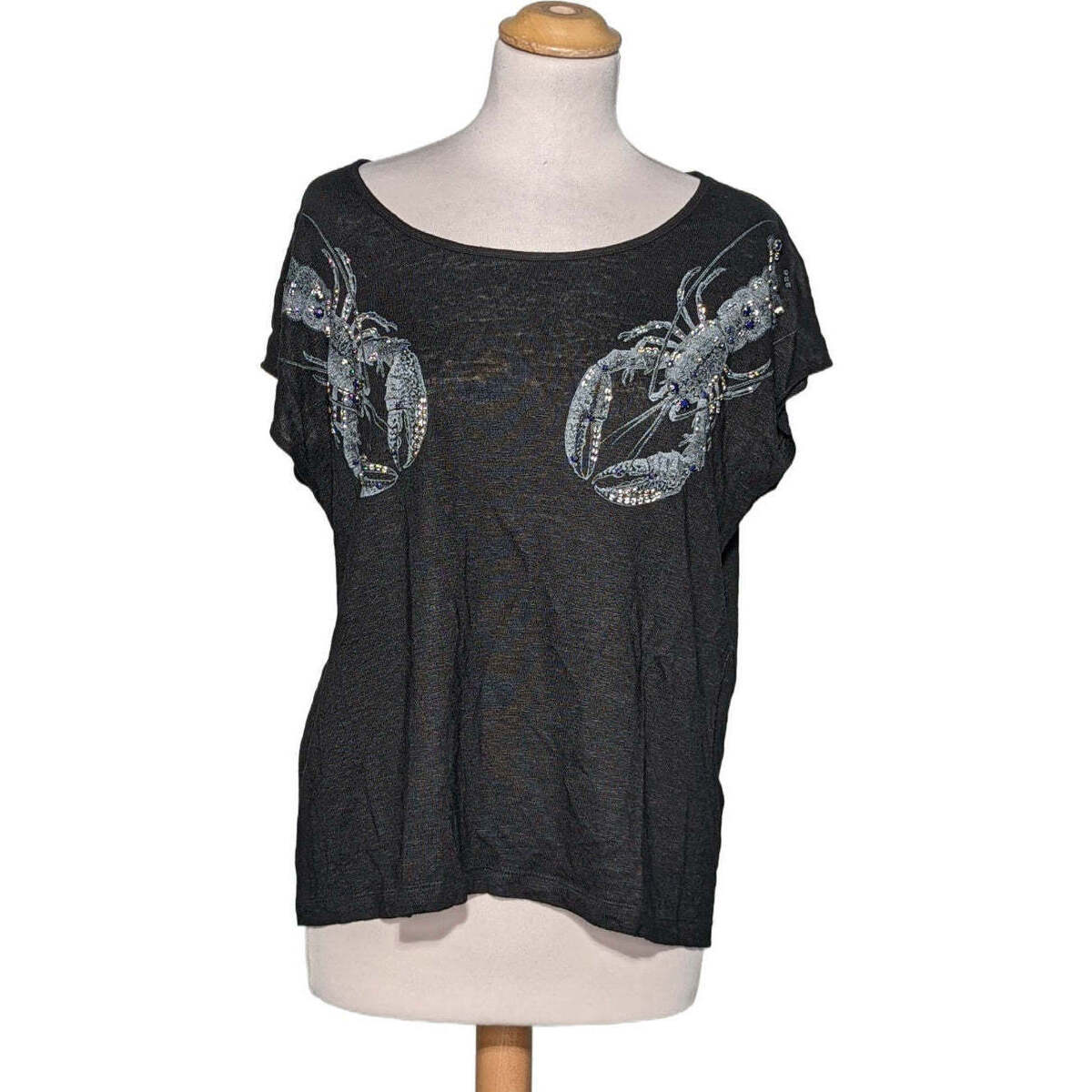 Vêtements Femme T-shirts & Polos Bel Air top manches courtes  36 - T1 - S Noir Noir