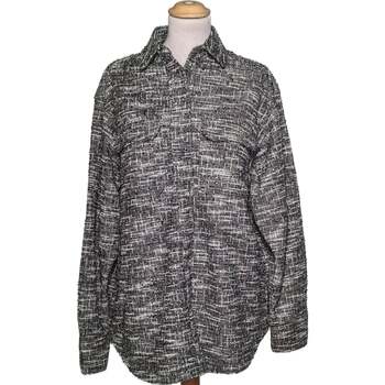chemise h&m  chemise  34 - t0 - xs gris 