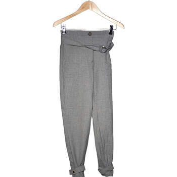 pantalon bershka  pantalon slim femme  36 - t1 - s gris 