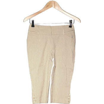 pantalon camaieu  pantacourt femme  34 - t0 - xs beige 