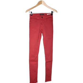 jeans bonobo  jean slim femme  34 - t0 - xs rouge 
