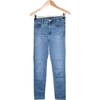 jeans uniqlo  jean droit femme  34 - t0 - xs bleu 