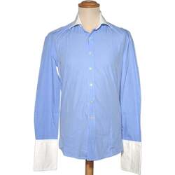 Vêtements Homme Chemises manches longues Pause Cafe 38 - T2 - M Bleu