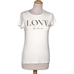 Vêtements Femme T-shirts & Polos Morgan top manches courtes  38 - T2 - M Blanc Blanc