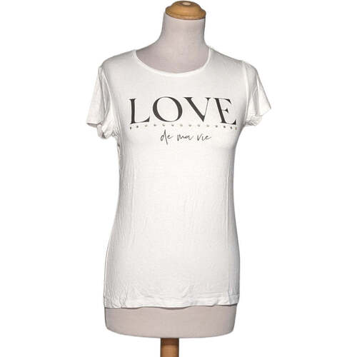 Vêtements Femme T-shirts & Polos Morgan top manches courtes  38 - T2 - M Blanc Blanc