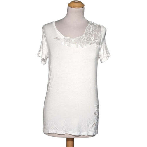 Vêtements Femme T-shirts monochrome & Polos Morgan top manches courtes  36 - T1 - S Blanc Blanc