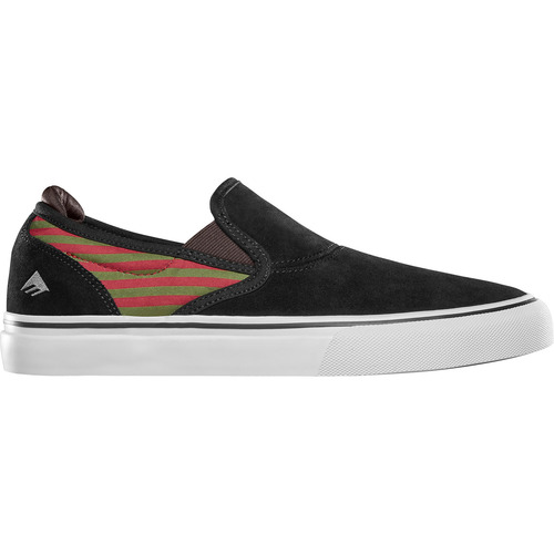 Chaussures Chaussures de Skate Emerica WINO G6 SLIP ON X BRADEN HOBAN BLACK OLIVE RED 