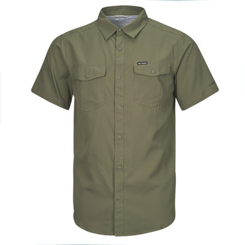 Vêtements Homme Chemises manches courtes Columbia Longueur des manches Sleeve Shirt Vert