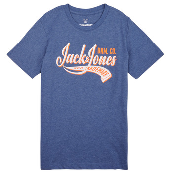 Vêtements Garçon T-shirts manches courtes Jack & Jones JJELOGO TEE SS NECK 2 COL 23/24 NOOS JNR Marine