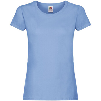 Vêtements Femme T-shirts manches longues Tout accepter et fermer 61420 Bleu