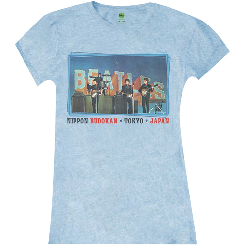 Vêtements Femme T-shirts manches longues The Beatles Nippon Budokan Bleu