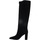 Chaussures Femme Multisport Via Roma 15 Camoscio Stivale Tacco Donna Nero 3865 Noir