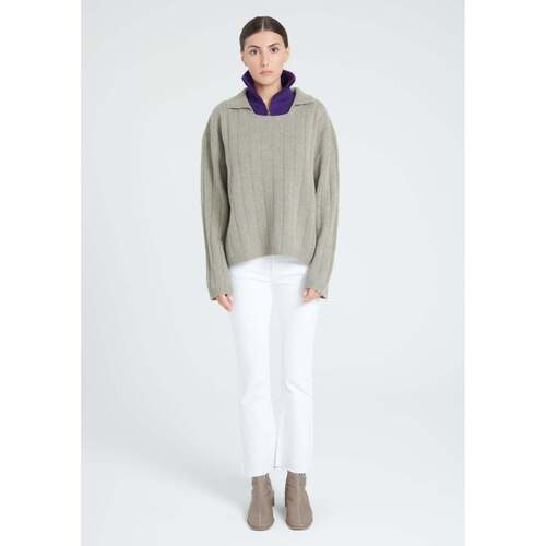Vêtements Femme Minigonna Organic Sweatshirt con ruches Bianco Studio Cashmere8 ZAYA 17 Kaki