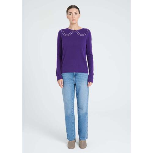 Vêtements Femme Minigonna Organic Sweatshirt con ruches Bianco Studio Cashmere8 ZAYA 11 Violet