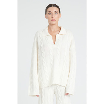Vêtements Femme Minigonna Organic Sweatshirt con ruches Bianco Studio Cashmere8 ZAYA 5 Blanc