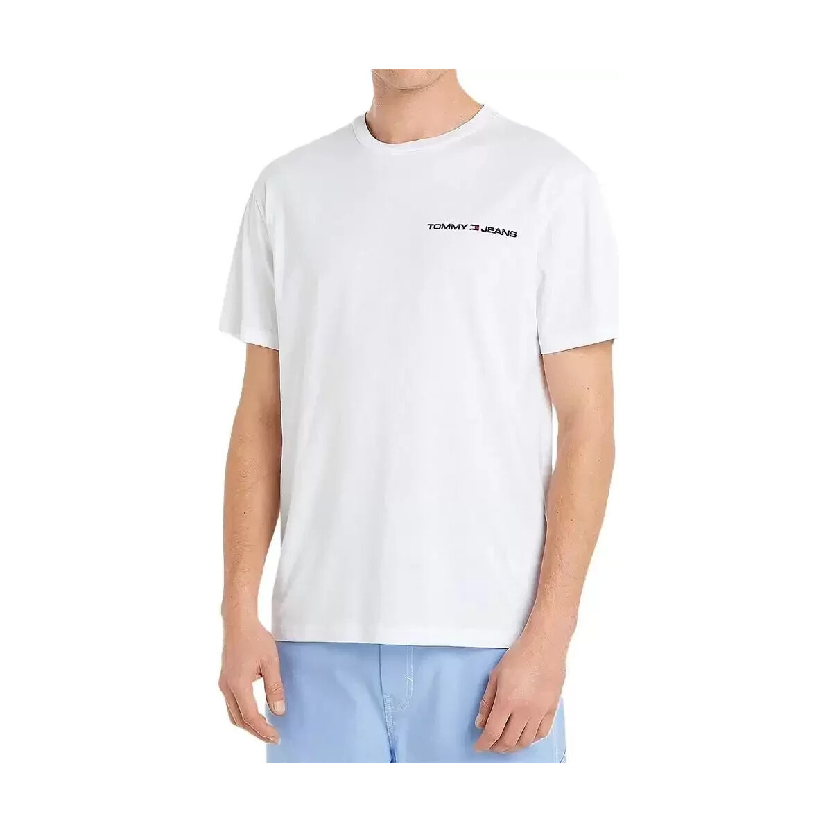 Vêtements Homme T-shirts manches courtes Tommy Jeans Flag Blanc