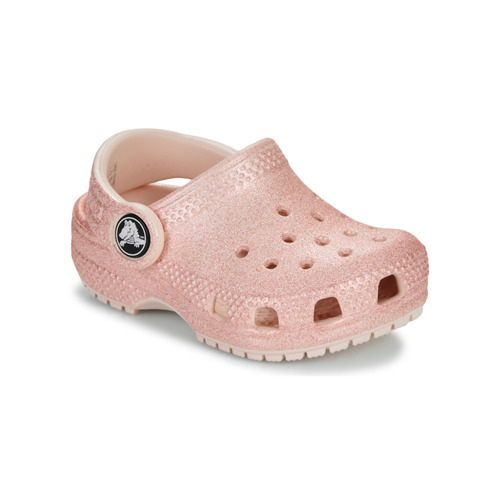 Chaussures Fille Sabots Crocs flip Classic Glitter Clog T Rose / Glitter