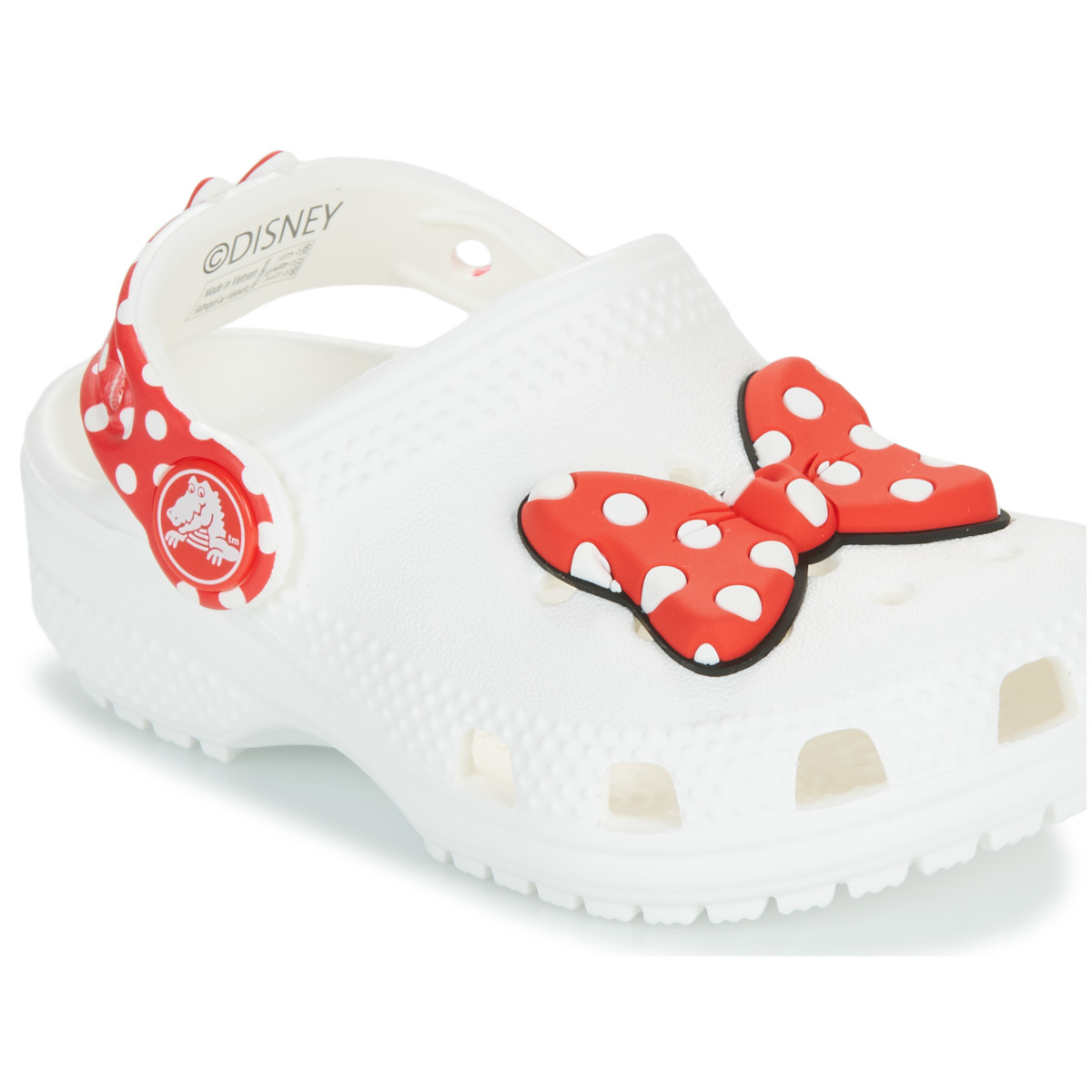 Chaussures Fille Sabots Crocs dye-print Disney Minnie Mouse Cls Clg T Blanc / Rouge