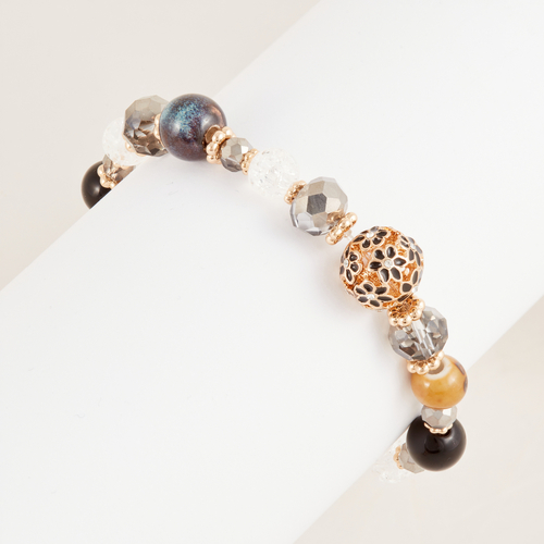 Montres & Bijoux Femme Bracelets Lollipops Bracelet élastique perles fantaisie Doré