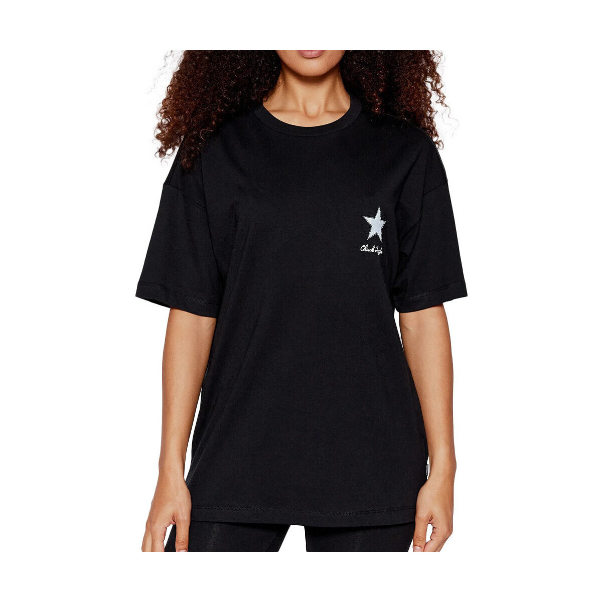 Vêtements Femme T-shirts & Polos Converse 10023207-A03 Noir