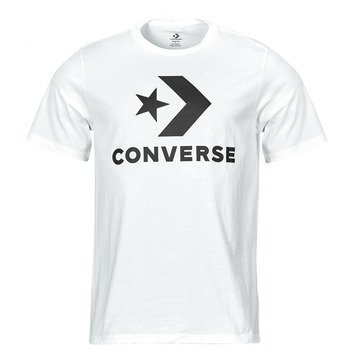Vêtements T-shirts manches courtes glf Converse STAR CHEVRON TEE WHITE Blanc