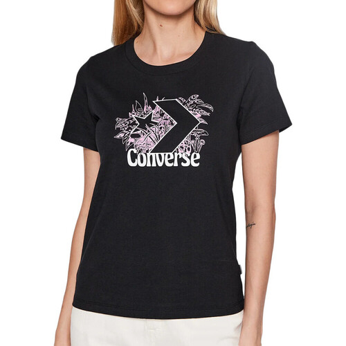 Vêtements Femme T-shirts manches courtes Converse 10023219-A01 Noir