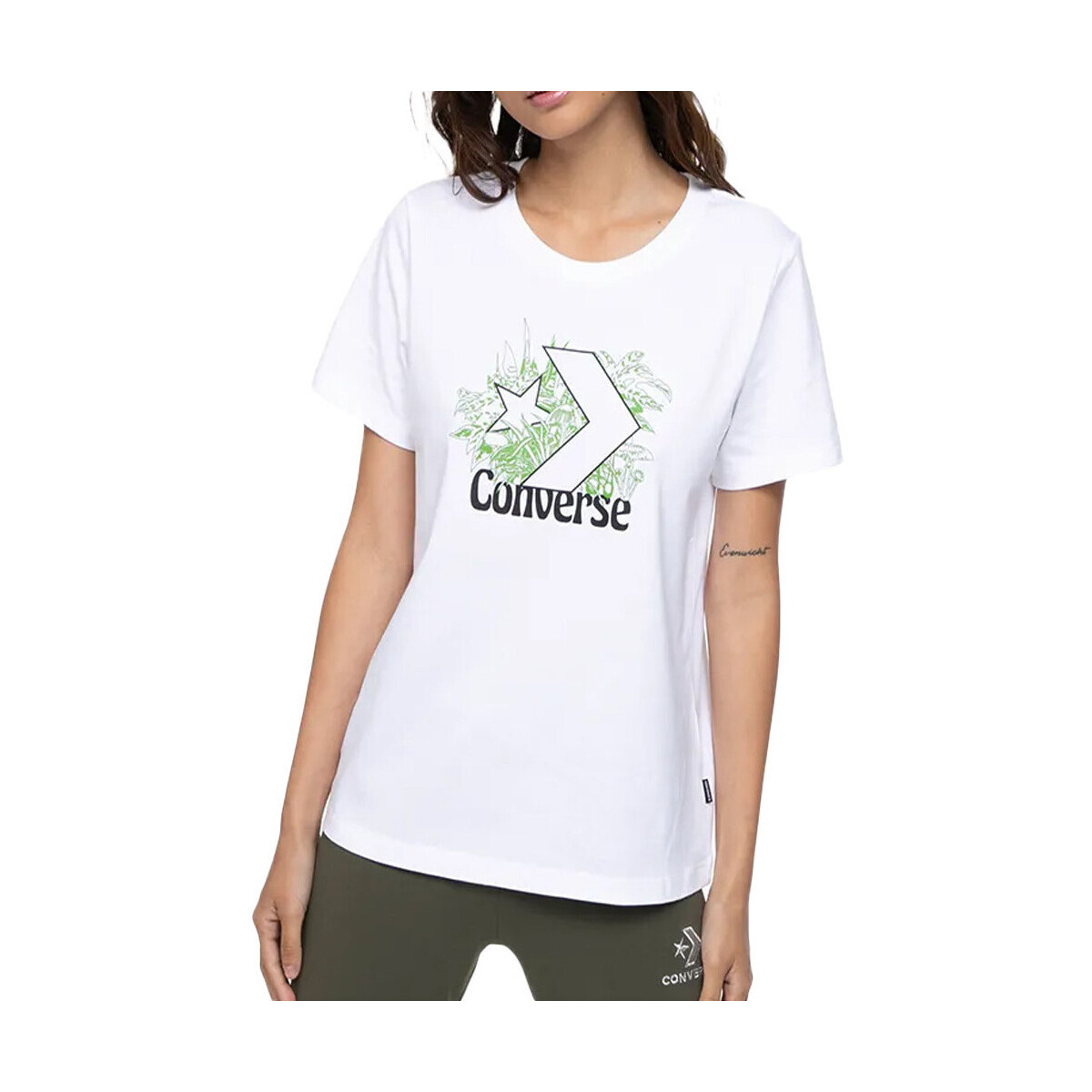 Vêtements Femme T-shirts & Polos Converse 10023219-A02 Blanc