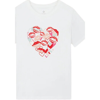 Vêtements Femme T-shirts manches courtes Converse 10024254-A02 Blanc