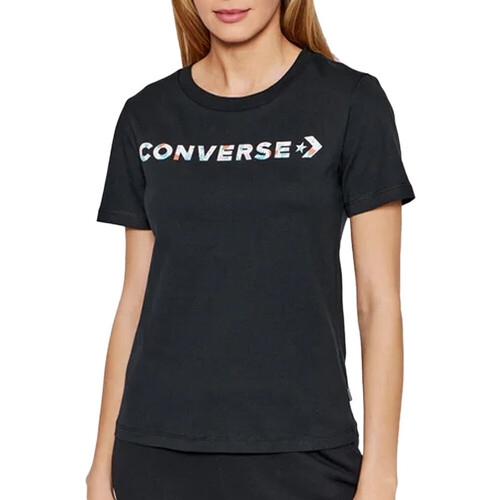 Vêtements Femme T-shirts manches courtes Converse 10023946-A01 Noir