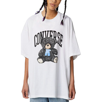 Vêtements Femme T-shirts manches courtes Converse 10023881-A01 Blanc
