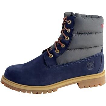 Chaussures Fille Bottines 2-Strap Timberland Boot Petits Prem 6 IN Quilt Bleu