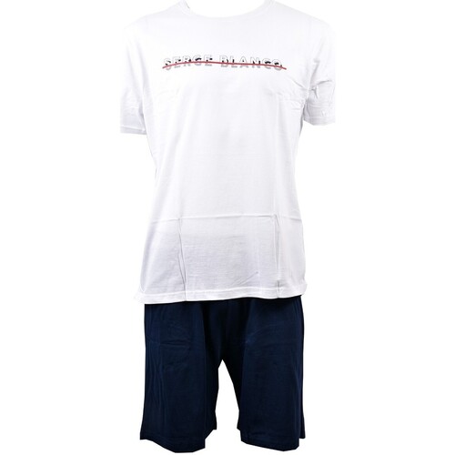 Vêtements Homme Pyjamas / Chemises de nuit Serge Blanco Pyjama Homme Blanc