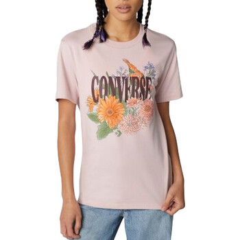 Vêtements Femme T-shirts top manches courtes Converse 10023730-A03 Rose