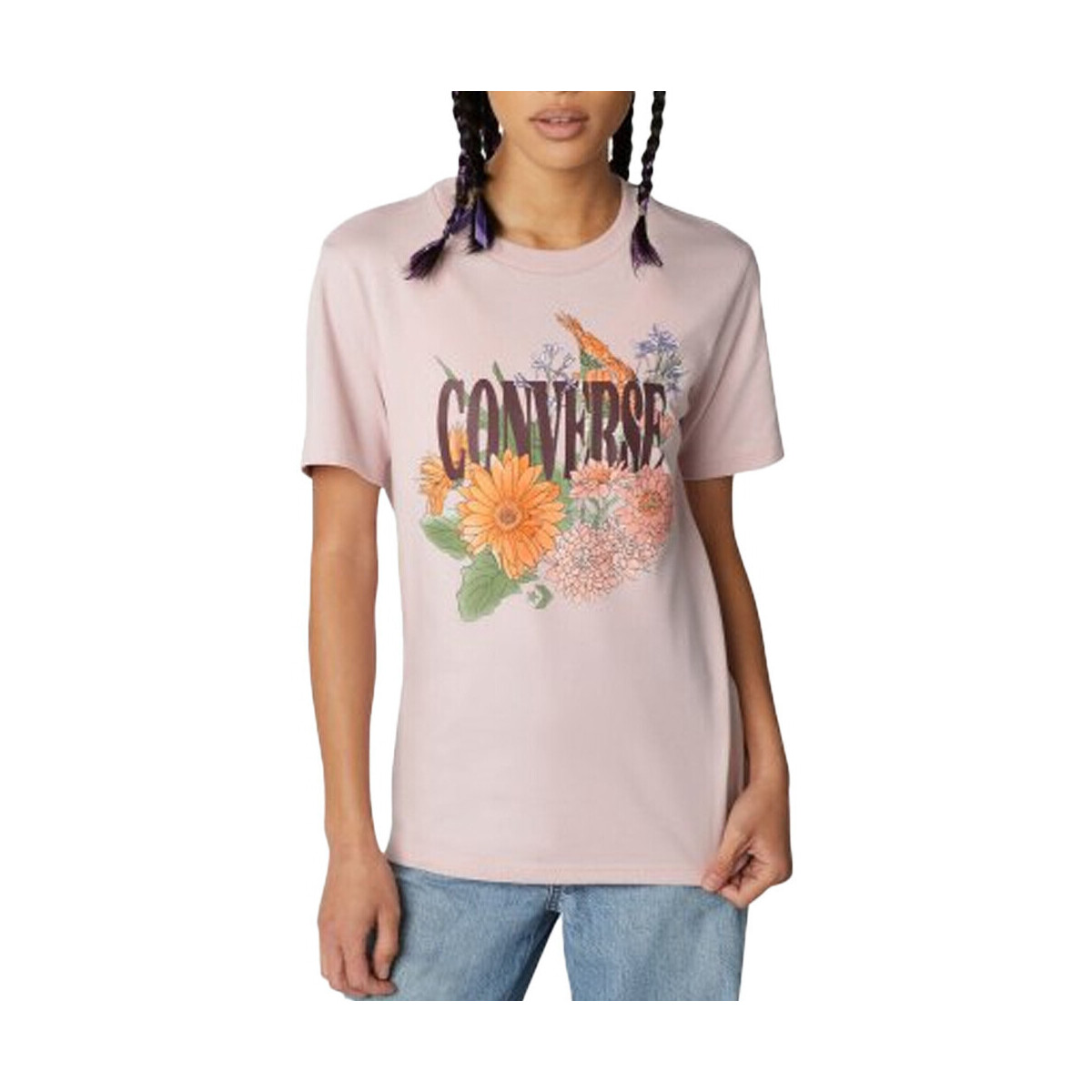 Vêtements Femme T-shirts & Polos Converse 10023730-A03 Rose