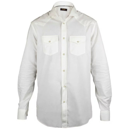Vêtements Homme Chemises manches longues Moorer Chemise Blanc
