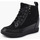 Chaussures Femme Bottines Vera Collection Baskets montantes compensés, Noir Noir
