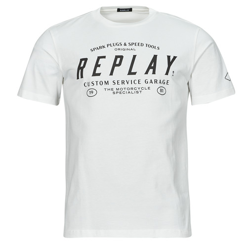 Vêtements Homme Rukka Meivy Kurzarm T-Shirt Replay M6840-000-2660 Blanc
