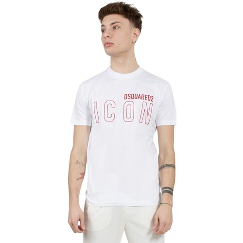 Vêtements Homme T-shirts New manches courtes Dsquared  Blanc