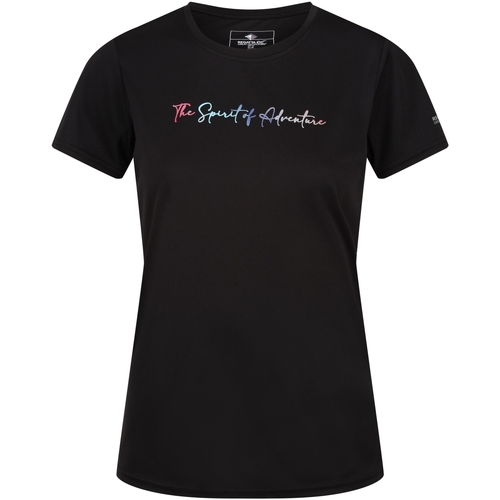 Vêtements Femme T-shirts manches longues Regatta Fingal VII The Spirit Of Adventure Noir