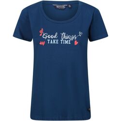 T-shirt con logo stampato sul davanti blu navy