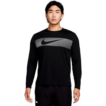 Vêtements Homme T-shirts Arliss longues Nike CAMISETA  RUNNING MILER FLASH FB8552 Noir