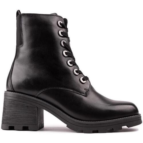 Chaussures Femme Bottines Caprice Cleated Bottes Chukka Noir