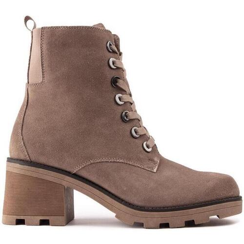 Chaussures Femme Bottines Caprice Cleated Bottes Chukka Gris