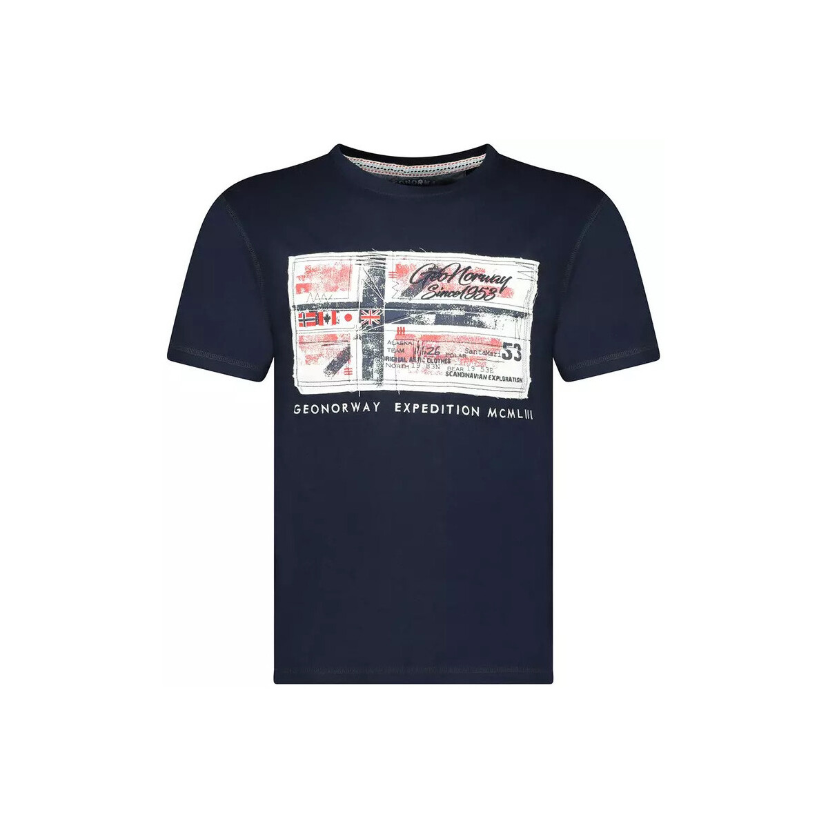 Vêtements Homme T-shirts manches courtes Geographical Norway T-shirt homme Geo Norway JINAME Bleu