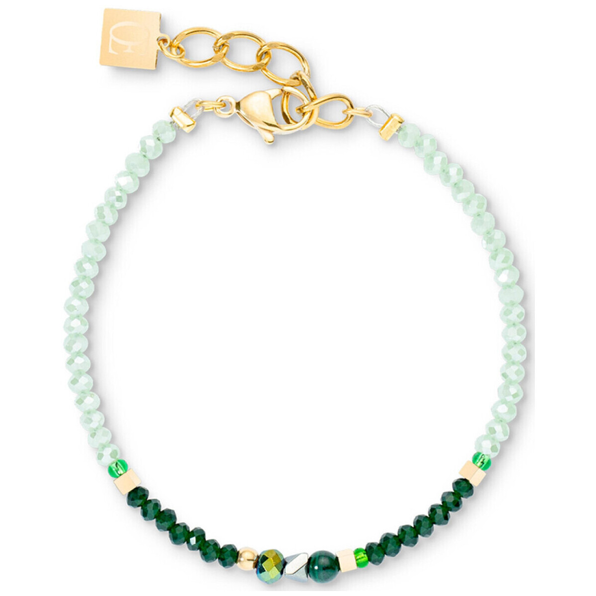 Montres & Bijoux Femme Bracelets Coeur De Lion Bracelet  Amulette Glamorous vert Jaune