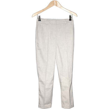 pantalon h&m  pantalon droit femme  34 - t0 - xs gris 