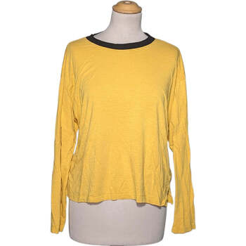 t-shirt monki  top manches longues  36 - t1 - s jaune 
