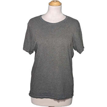 t-shirt uniqlo  top manches courtes  34 - t0 - xs gris 