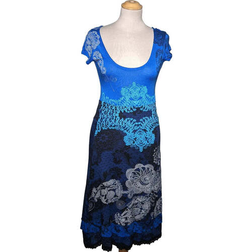 Vêtements Femme Robes Desigual robe mi-longue  34 - T0 - XS Bleu Bleu